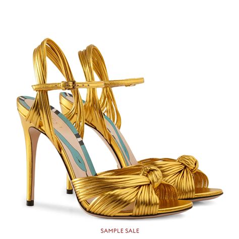 gucci sandalen gold|gold Gucci sandals size 8.